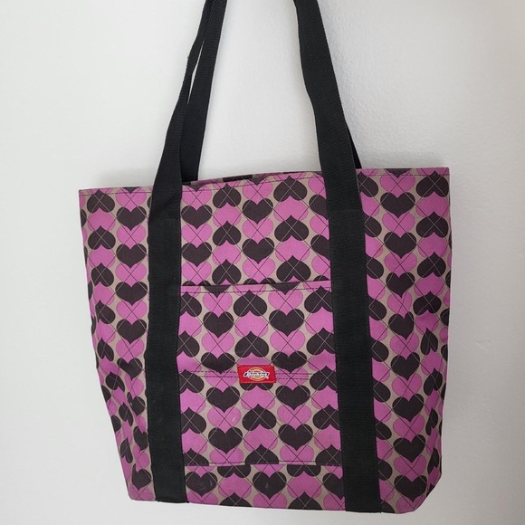 Dickies Handbags - Dickies Black and Purple Heart Tote Bag